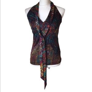 COPY - Trina Turk Sleeveless Tie Neck Top Size 2